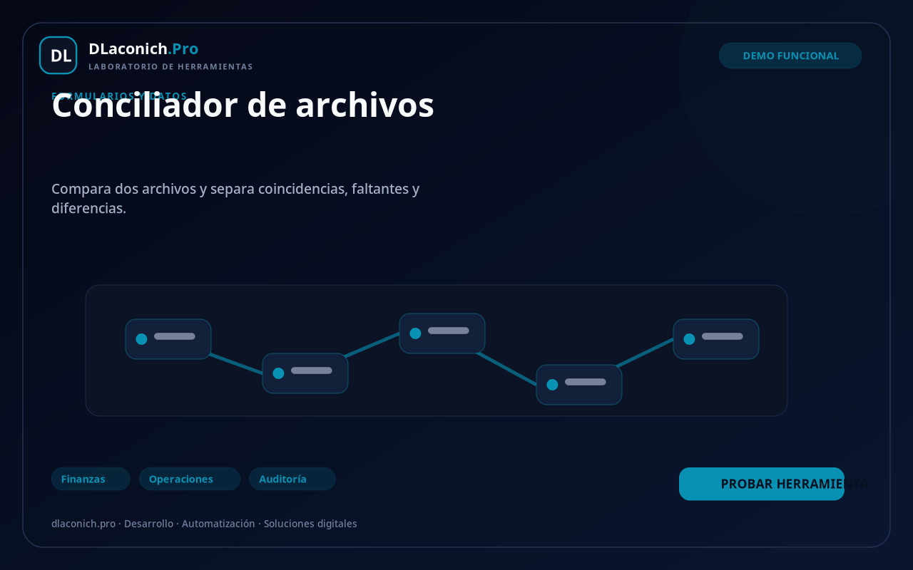 Mockup de Conciliador de archivos