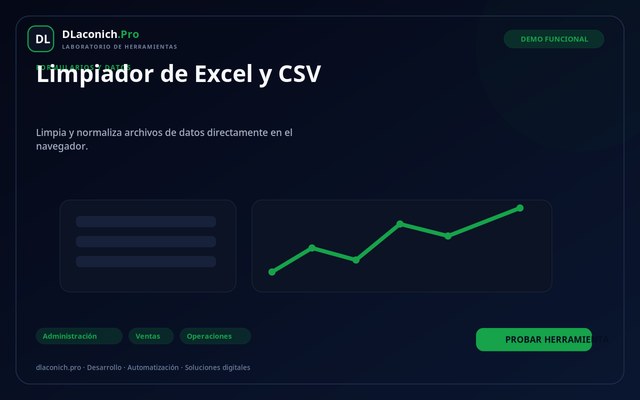 Vista previa de Limpiador de Excel y CSV