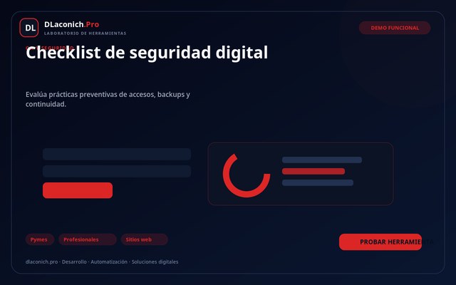 Vista previa de Checklist de seguridad digital