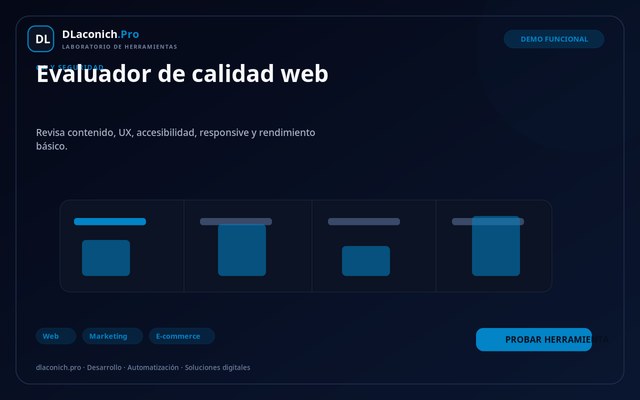 Vista previa de Evaluador de calidad web