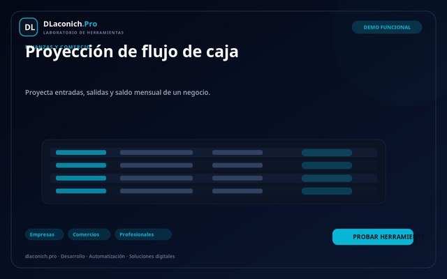 Vista previa de Proyección de flujo de caja