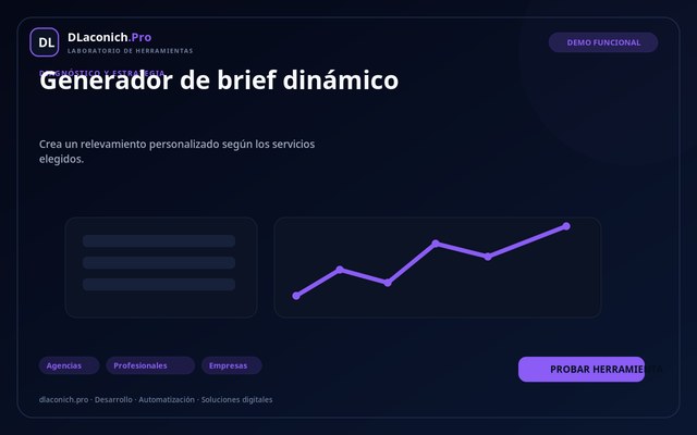 Vista previa de Generador de brief dinámico