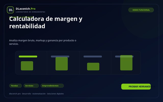 Vista previa de Calculadora de margen y rentabilidad