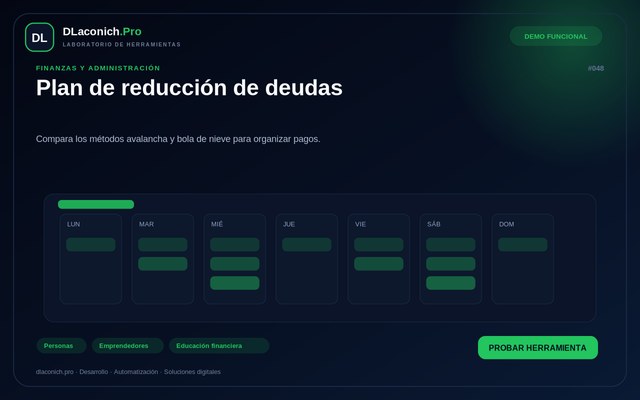 Vista previa de Plan de reducción de deudas