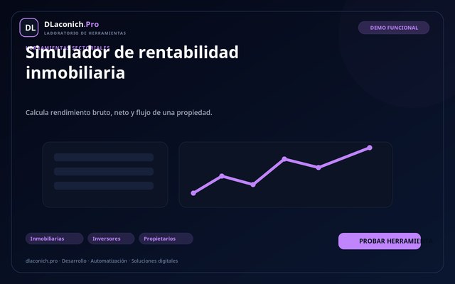 Vista previa de Simulador de rentabilidad inmobiliaria