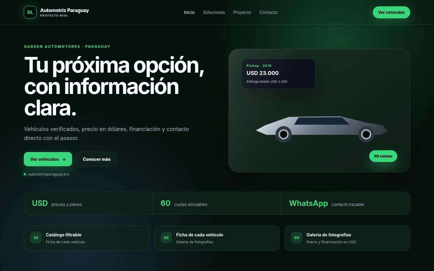 Vista previa del proyecto Automotriz Paraguay