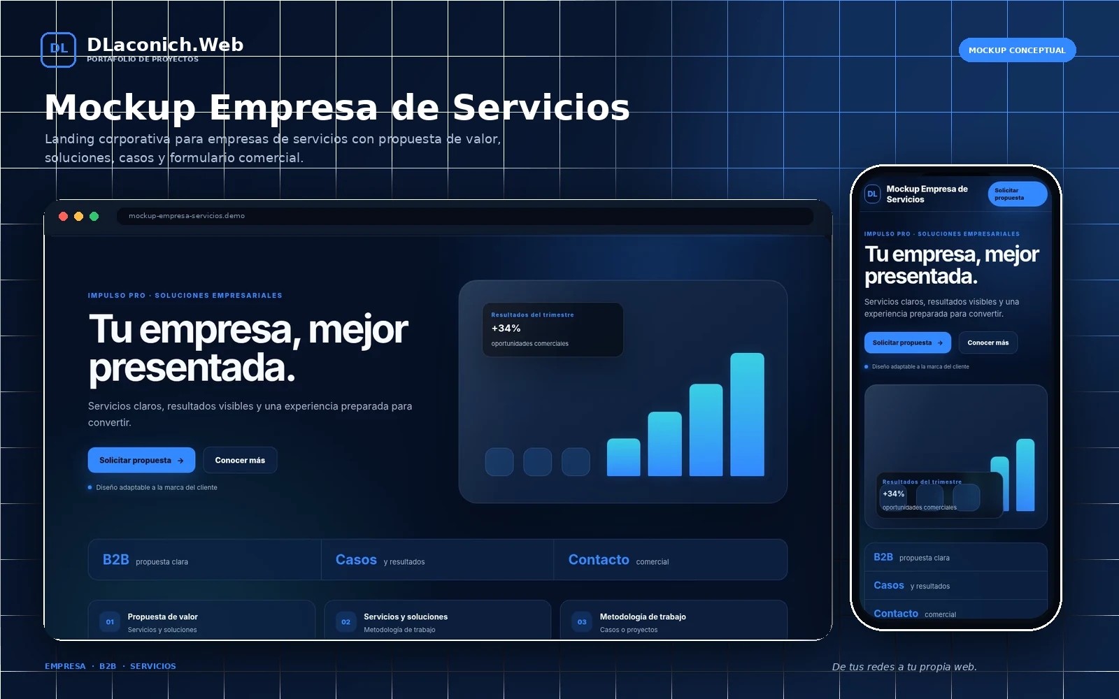 Vista previa de Mockup Empresa de Servicios