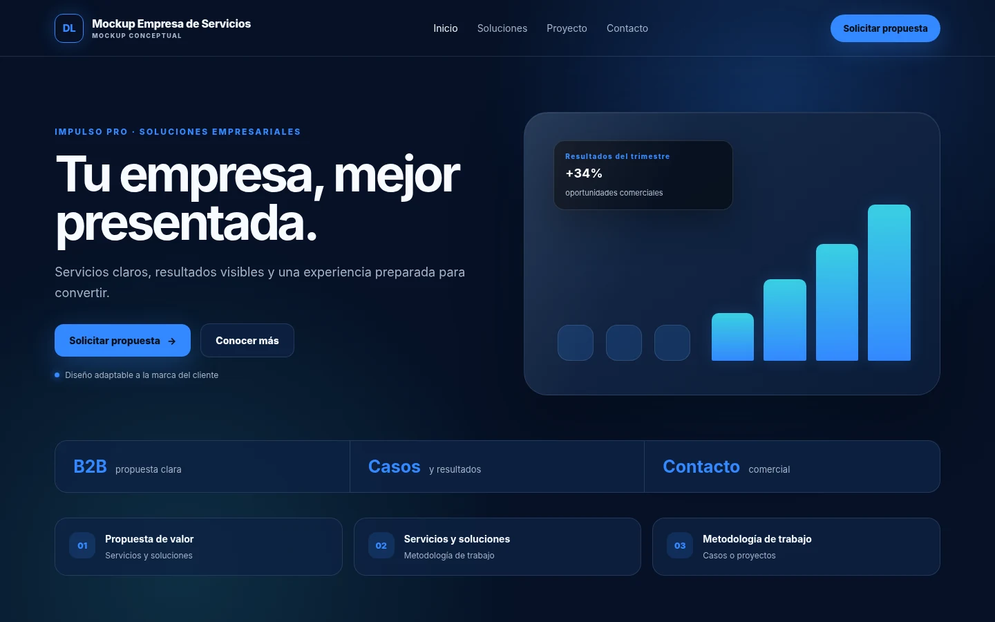 Vista previa del proyecto Mockup Empresa de Servicios