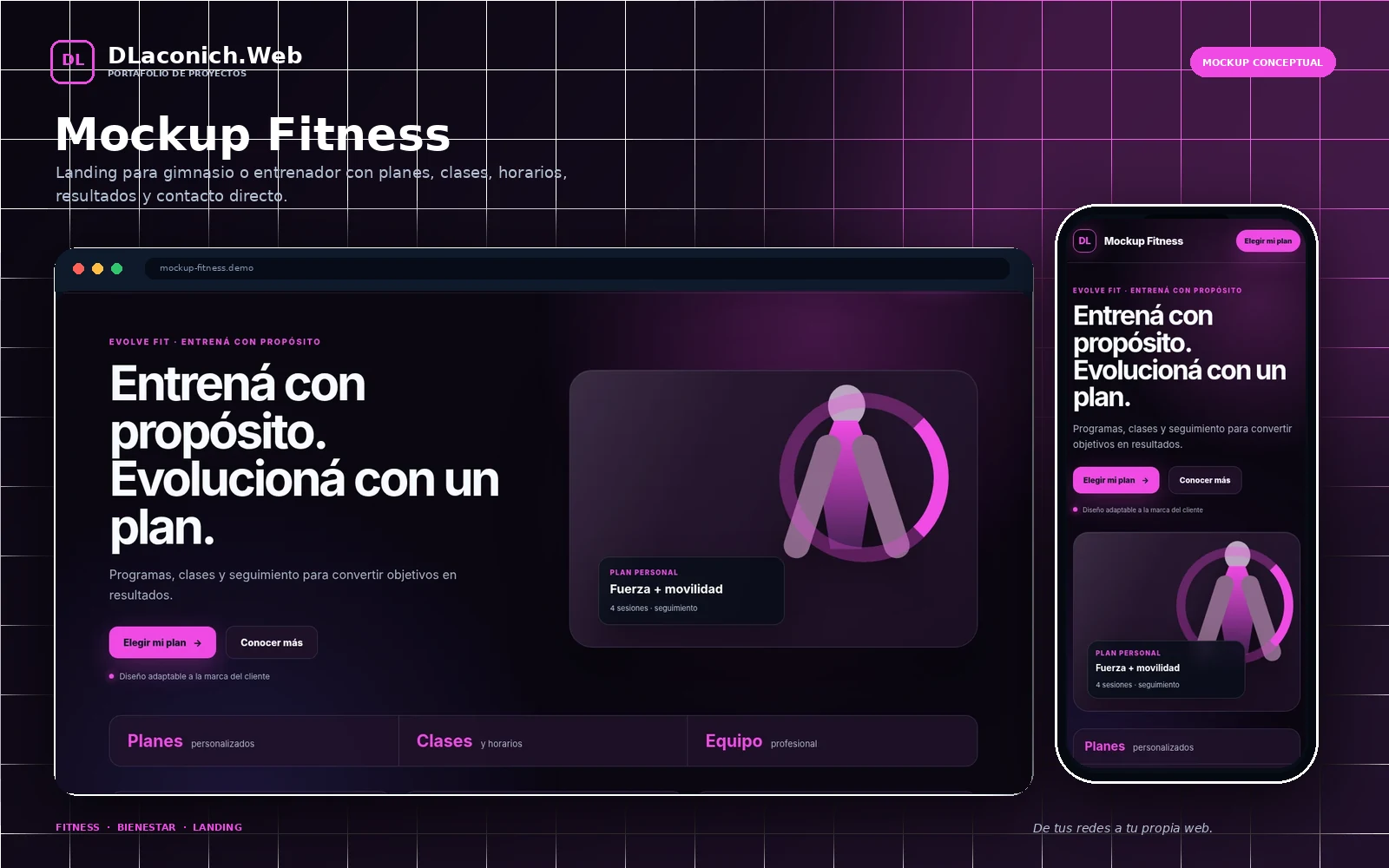 Vista previa de Mockup Fitness