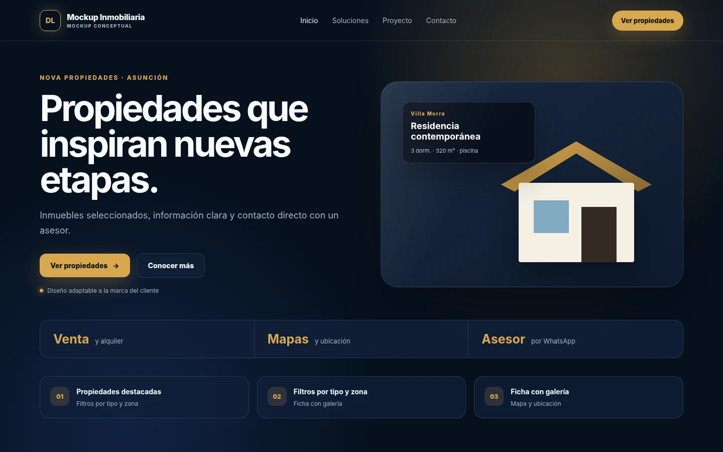 Vista previa del proyecto Mockup Inmobiliaria