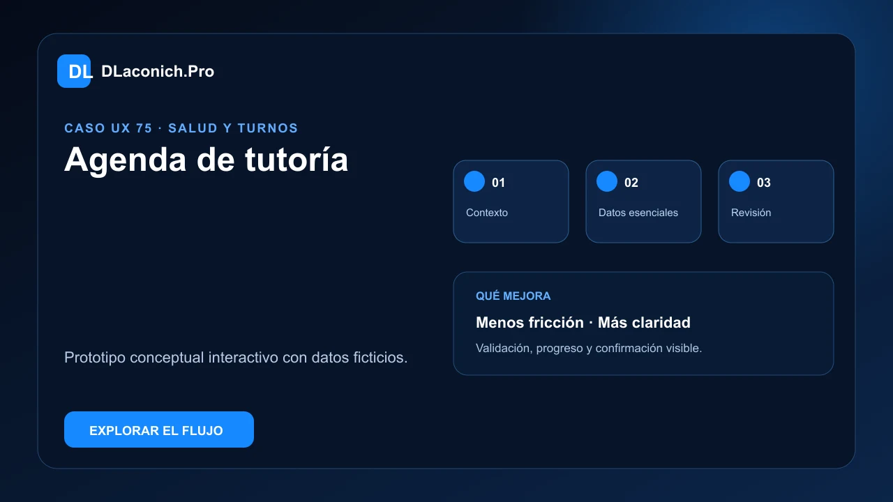 Presentación del caso UX Agenda de tutoría