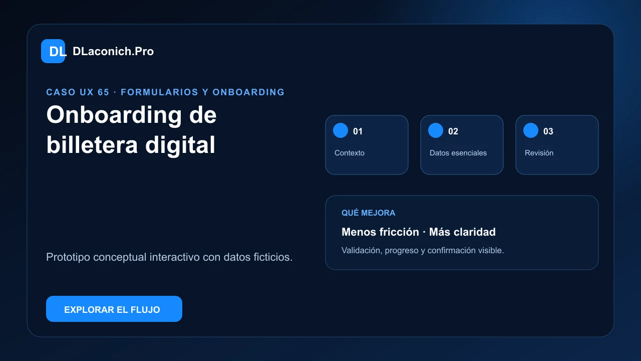 Presentación del caso UX Onboarding de billetera digital