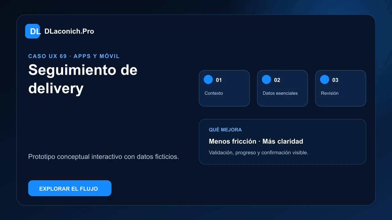 Presentación del caso UX Seguimiento de delivery