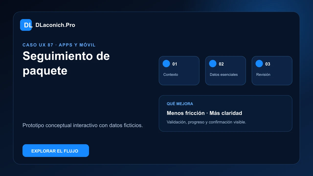 Presentación del caso UX Seguimiento de paquete